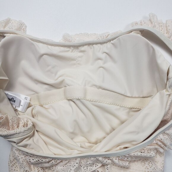 Andie Swim The Hydra One Piece Women’s Size Small Vanilla Crochet Lace Swimsuit - Picture 9 of 16